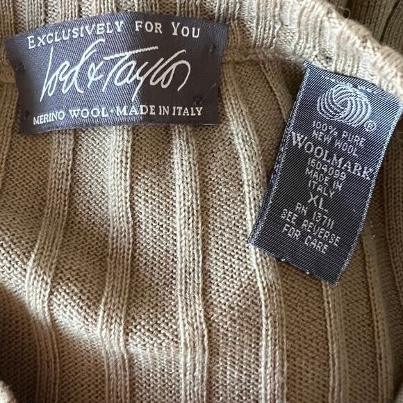 Lord & Taylor Merino Wool Sweater Made in Italy - Picture 2 of 6
